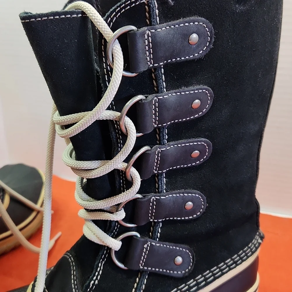SOREL Joan of Arctic Black Suede Waterproof Winter Boot with Bootliner (6) - Picture 9 of 13